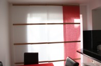 Red Japanese Panel  - Panel Blinds Product Range in Cambridge, Newmarket, Ely & Bury St Edmunds